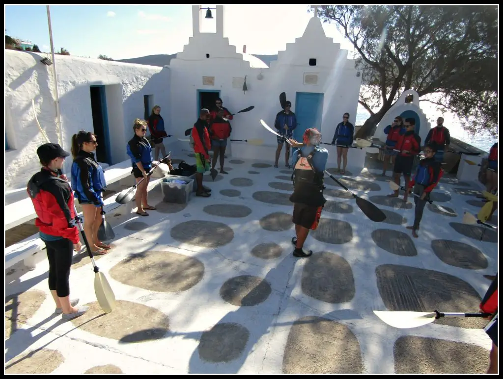 Kayaking demo, Mykonos Kayaking. Life Beyond Borders