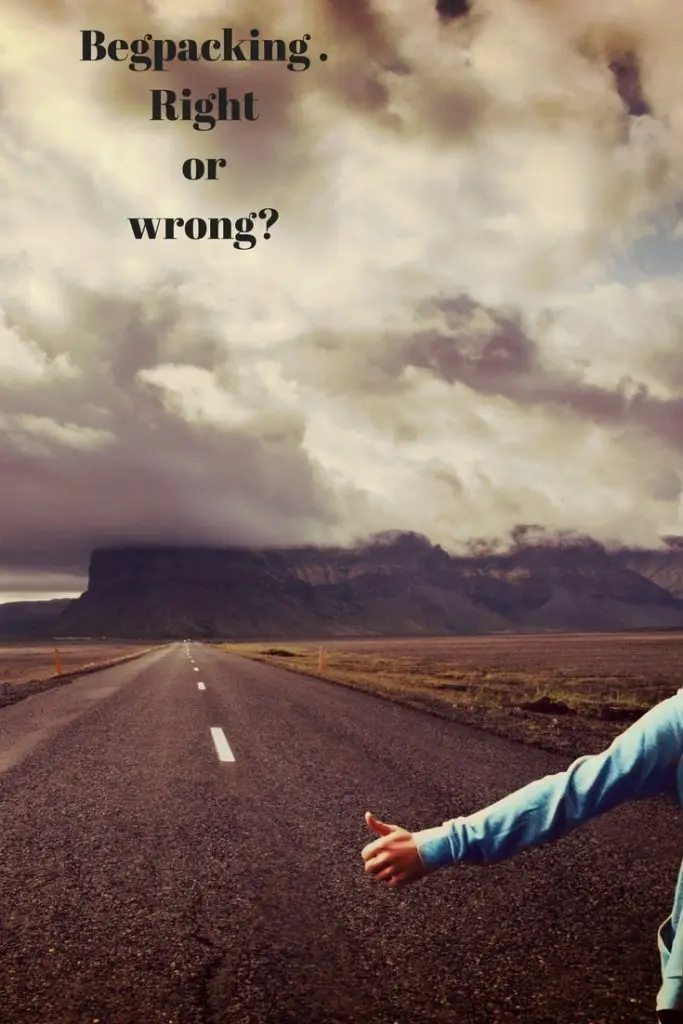 https://pixabay.com/en/road-man-hitcher-wanderer-1536748/ Begpacking has come to Europe! Is it right or wrong? Trying not to judge - but it's hard not to