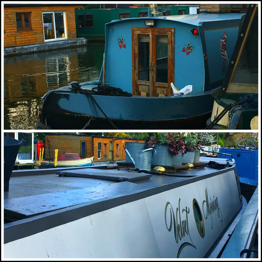 Barbara and Velvet Morning moored up in Little Venice, London. Boutique Barges. Life Beyond Borders