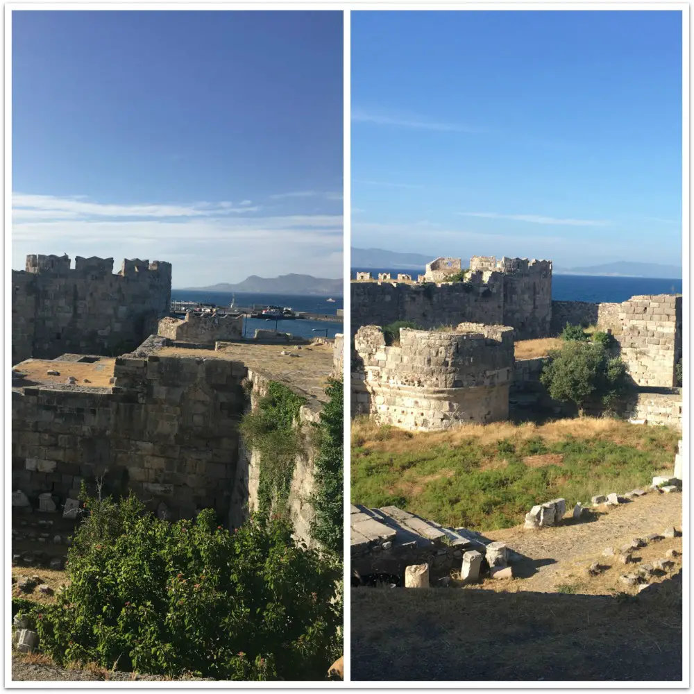 Walking the walls of Kos Castle and looking into the battlements. Possible to see Turkey in the distance. Life Beyond Borders