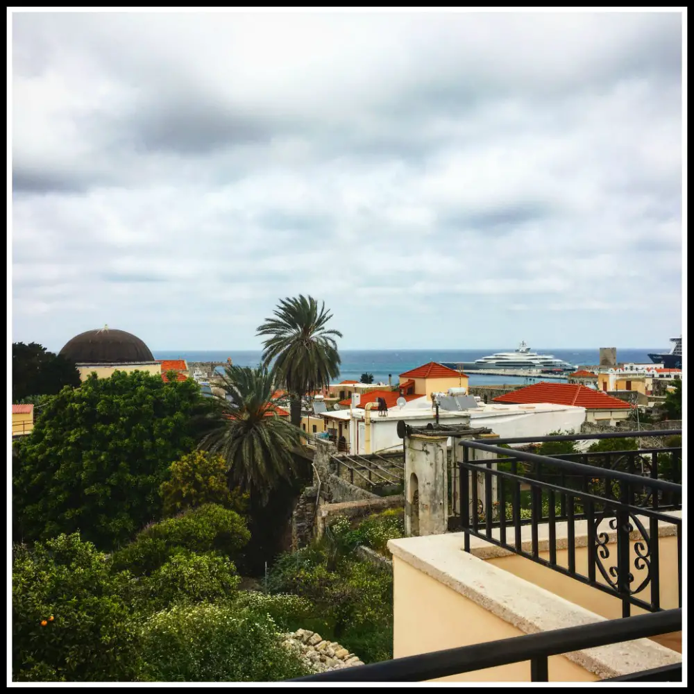 View from the roof terrace of the In Camera Art Boutique Hotel - Rhodes Old Town. Life Beyond Borders