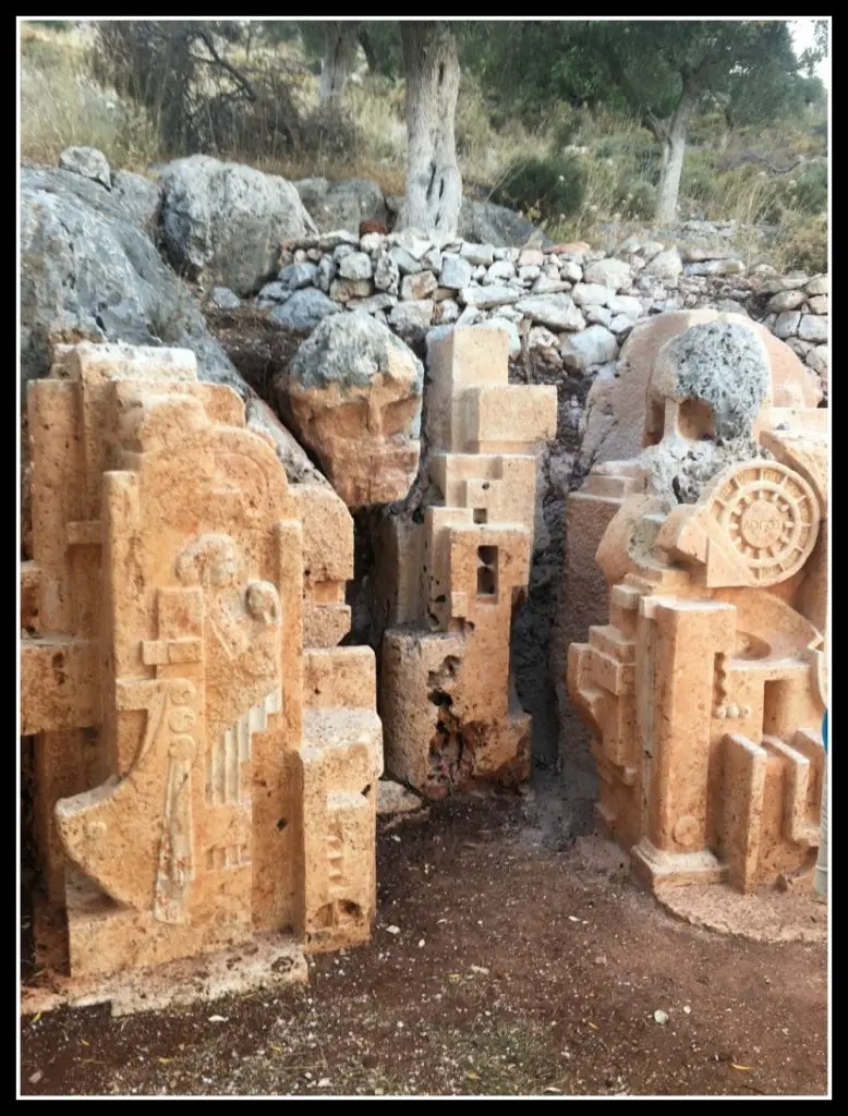 Alekos Zygouris Scultures in the hillside - Kastellorizo island - Greece. Life Beyond Borders