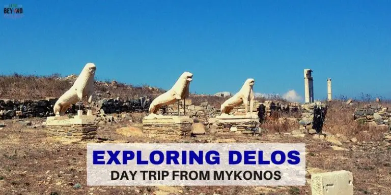 Greek island of Delos – guarding the archeological site