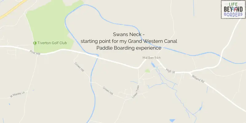 Swan's Neck - the starting point at the Grand Western Canal for LifeBeyondBorder's Paddle Boarding experience