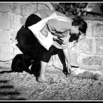 Cat sunning itself on the cobbled streets of Rhodes Old Town – Greece