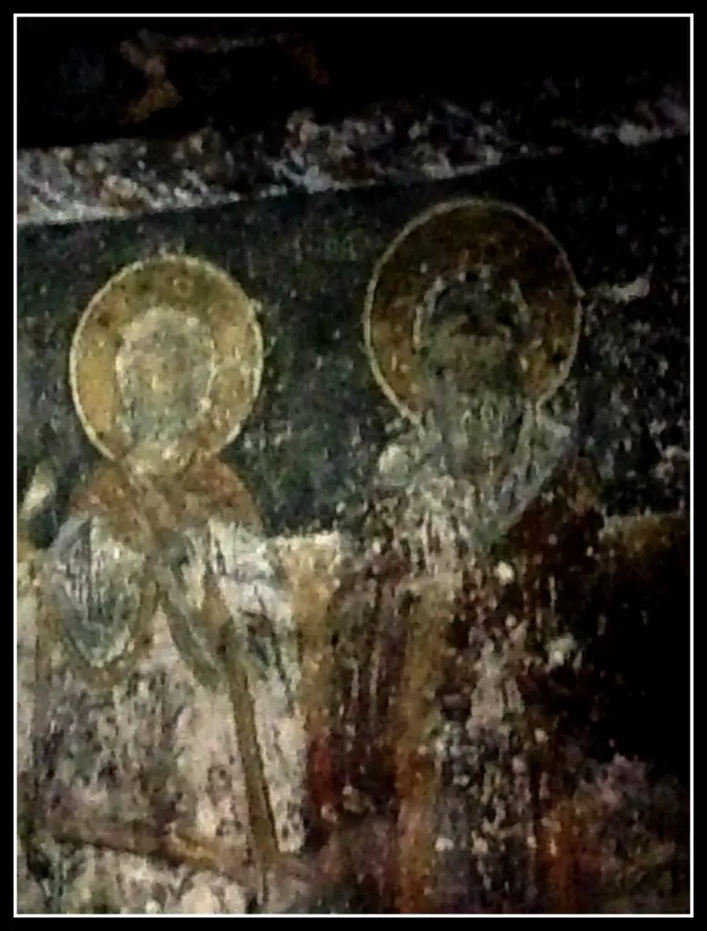 Ancient Frescos in St John's Chapel - Mount Parnassos - Greece