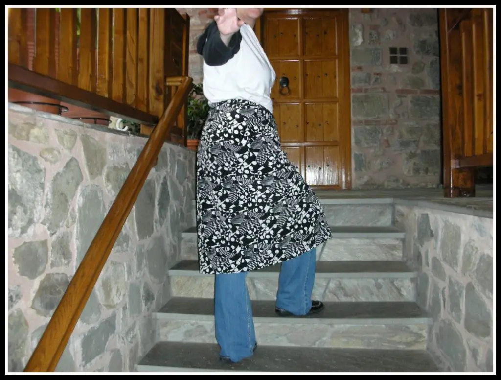 Etiquette in Greece: Wrap around skirt provided at Monastery visit in Meteora - Greece - LifeBeyondBorders