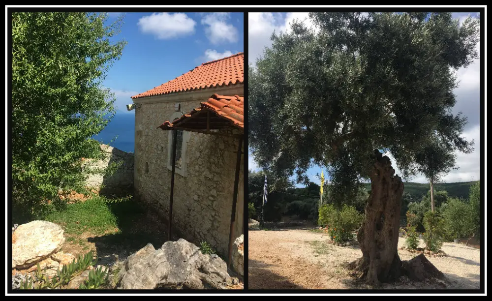 Beautiful views and peaceful environment at St. Nicholas Monastery on Lefkada island - Greece. Life Beyond Borders