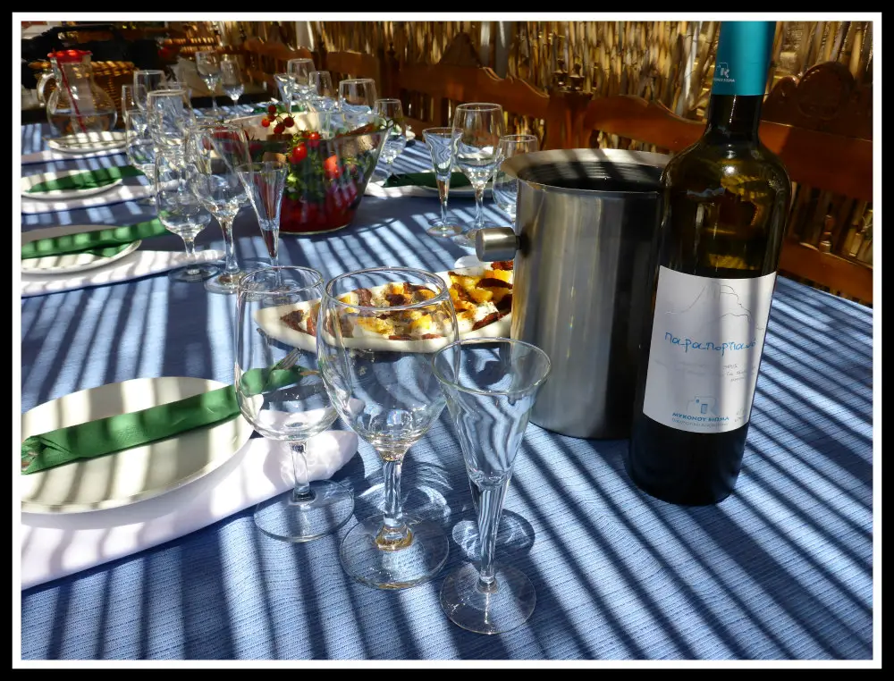 Wine and Produce Testing at Mykonos Vioma Farm. Life Beyond Borders
