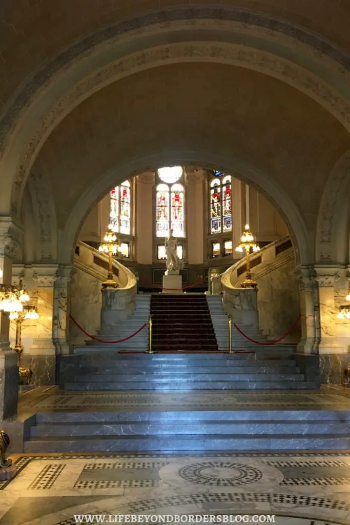 Magnificent entrance to the Peace Palace - The Hague, Netherlands