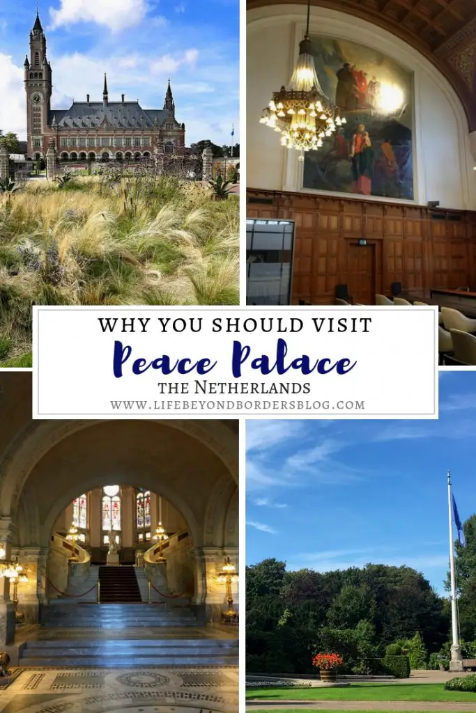 Visiting the Peace Palace in The Hague, Netherlands