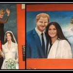 Handpainted Royal Family paintings at Scallywags, The Hague, Netherlands