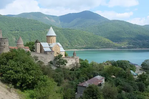I simply could not get enough of that fairy tale view by shankar s. Ananuri Monastery Complex photo