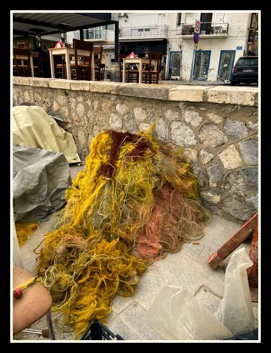 Fishing nets at Mikrolimano Marina - Kastella Neighbourhood of Athens Riviera - LifeBeyondBorders